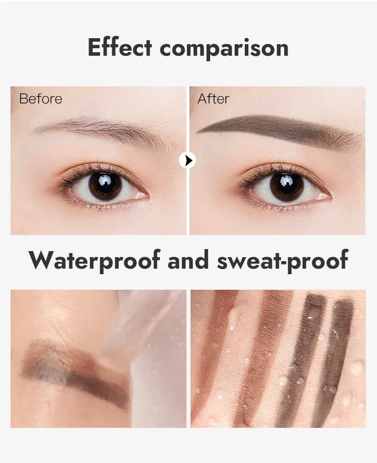 Double-layer two-color lazy seal eyebrow powder waterproof and sweat-proof beginner eyebrow drawing