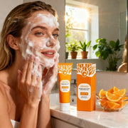 Orange Enzyme Exfoliating Gel, Cleansing Face Dead Skin Body Rub Mud Treasure facial cleanser