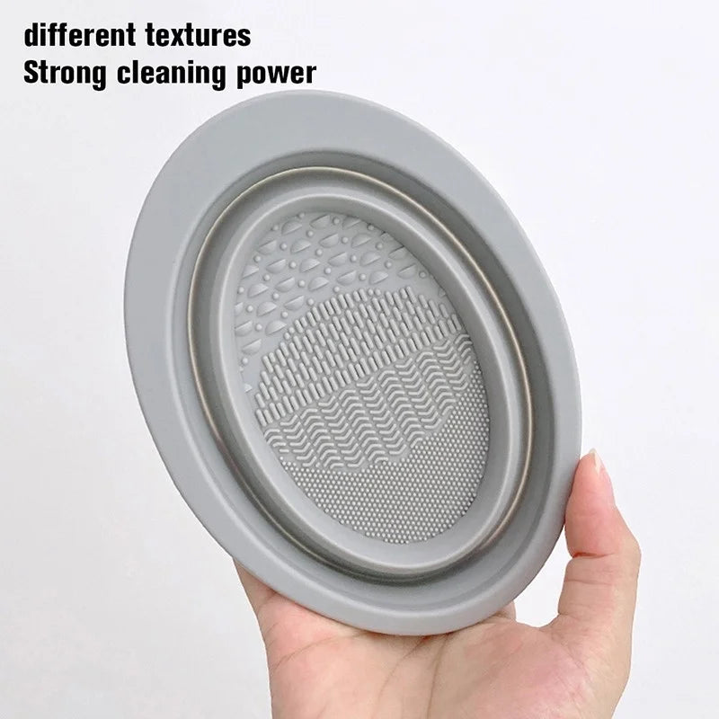 Silicone Makeup Brush Cleaner Bowl Foldable Clean Mat Cosmetic Foundation Eyeshadow Powder Brushes Cleaner Tools Makeup Supplies