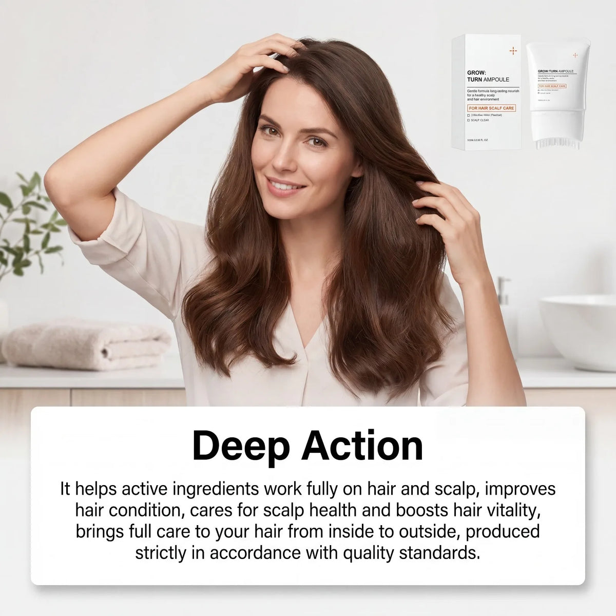 GROW:TURN Ampoule Scalp Serum Strengthen Hair Root Anti Hair Tired Scalp Nourishing Treatment for Scalp Massage Care Serum