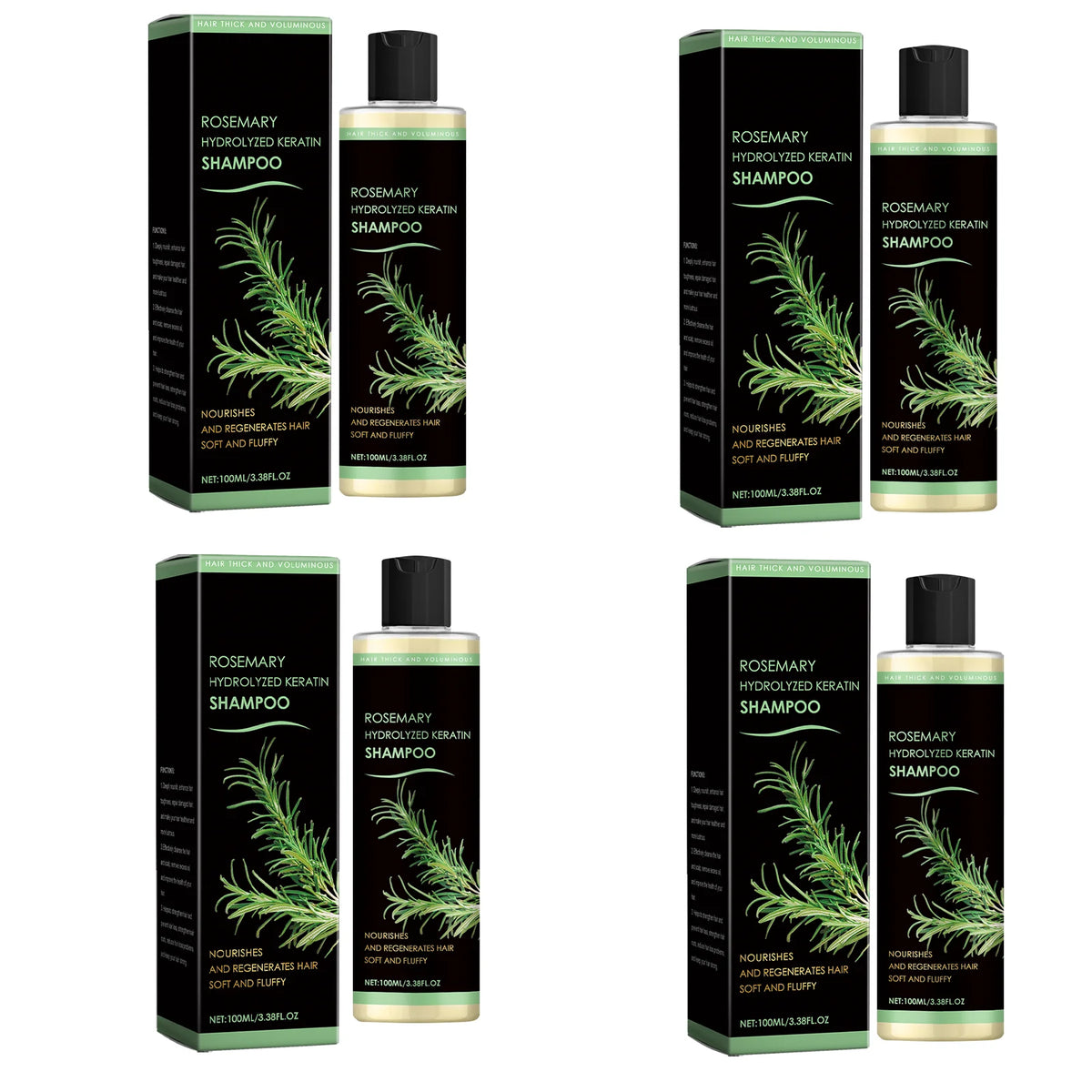 Rosemary Natural Shampoo Hair Thickness Loss Deep Nourishing Scalp Care Strengthen Repair Damaged Oil Control For Men Women