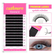 TDANCE Cashmere Lash Extensions Super Matte Black Classic Lash Extensions Individual Volume Lash for Professional Mink Lashes