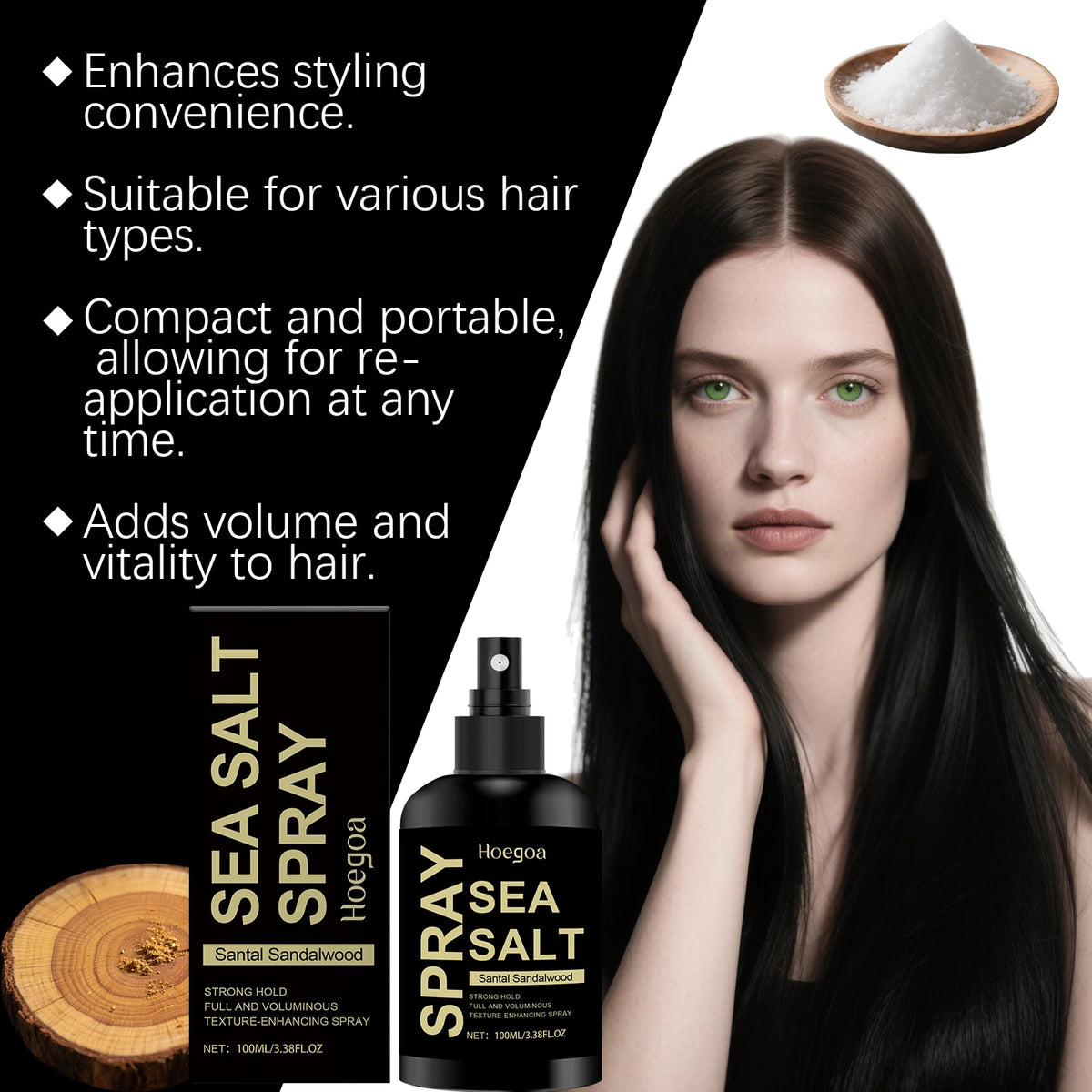 Lasting Sea Salt Styling Spray For Volume Texture Thickness Light Hold Texturizing Thickenin Hairdress Salon Holding Spray