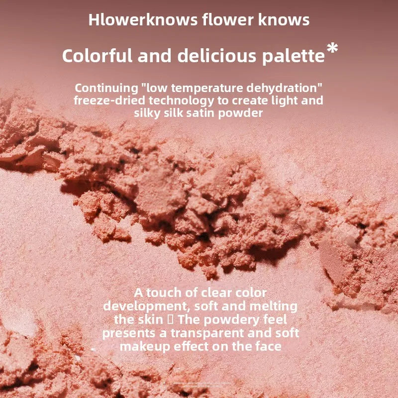 FLOWER KNOWS THE SWEETIE BEAR COLLECTION Silk Satin Blush Powder For Cheeks Contour Face Bunny Garden Blush Natural Matte Finish