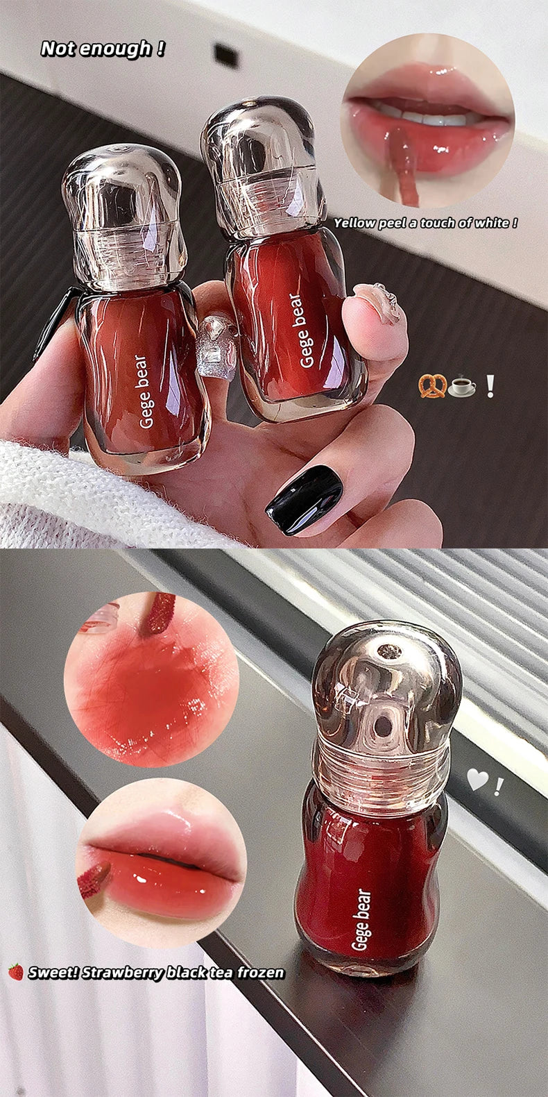 Moisturizing Plump Lips Mirror Effect Lip Color Non Greasy Texture Liquid Lip Pigment Not Easy To Stick Lightly Lip Glaze