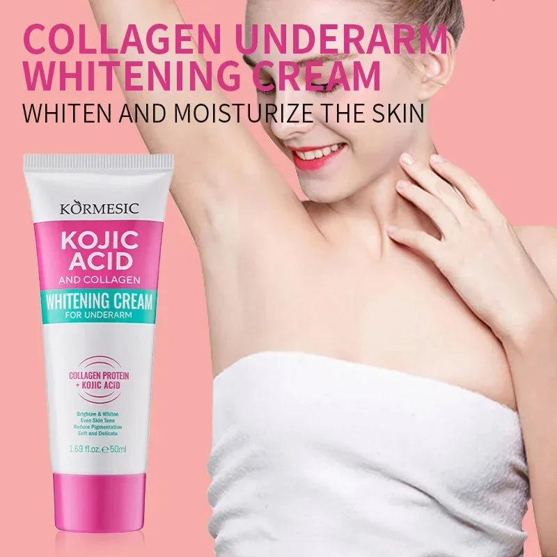 Collagen Underarm Whitening Cream for Dark Skin, Bleaching Underarm Intimate Area Skincare Products