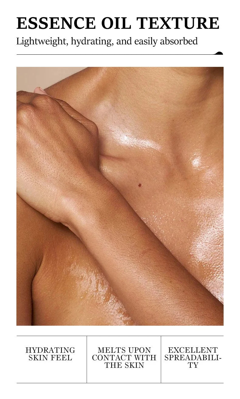 KORMESIC Body Oil 260ml Rose/Cocoa/Coconut Hydrating Brighten Skin Texture Soothe Discomfort Essential Oil