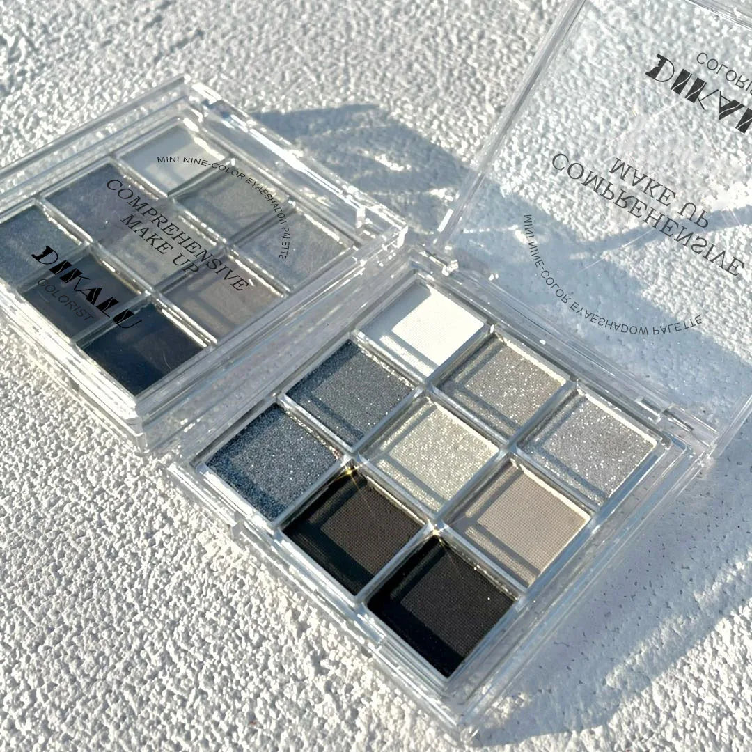 DIKALU Spring And Summer New Eyeshadow Palette Oh Rosy Nine Palace Grid Auto Focus Low Saturation Smoke Powder Rose Plate