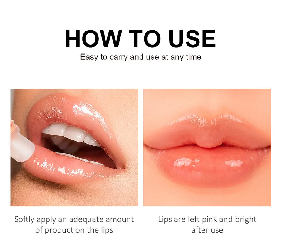 Moisturizing Lip Glow Blam Liquid Lip Gel Mask Reduce Lip Line Remove Dead Skin Peach Grape Lip Gloss Lips Care Product 10g