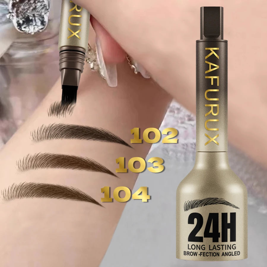 3D Dye Eyebrow Pencil Hairling Anti-smudge Waterproof Long Lasting Black Brown Large Brush Natural Wild Eyebrow Enhancers Cream
