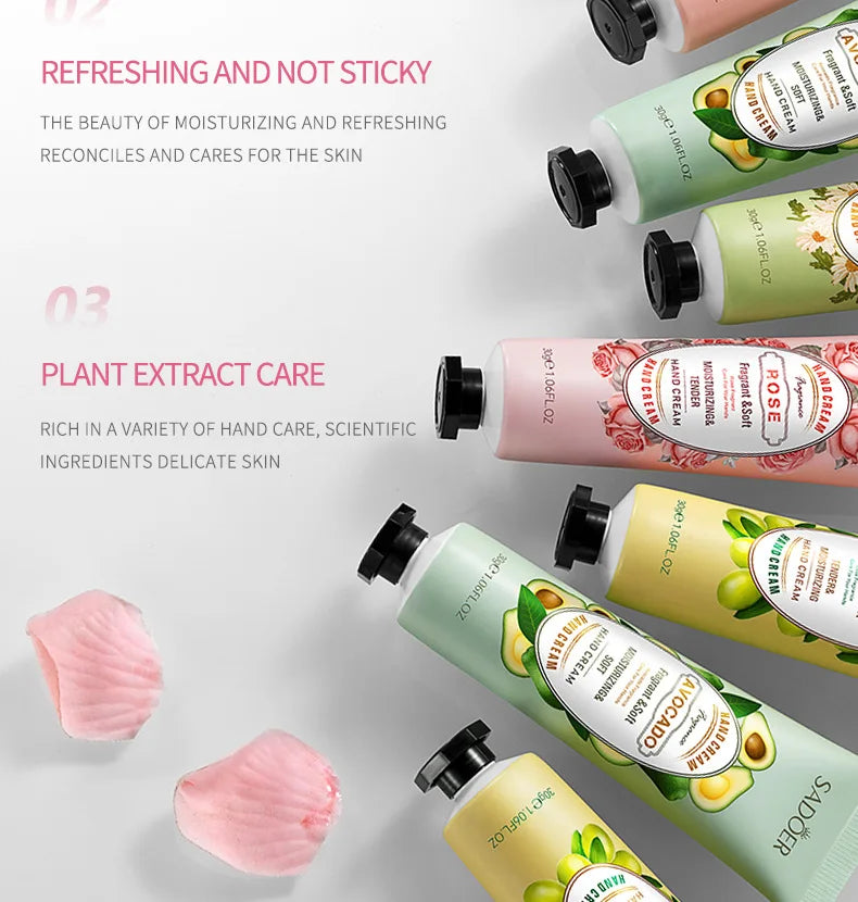Hand Cream Moisturizing Repair Hand Care 30g Anti Dry Hand Lotion Anti-crack Fruity Floral Fragrance Smooth Hydrating Skin