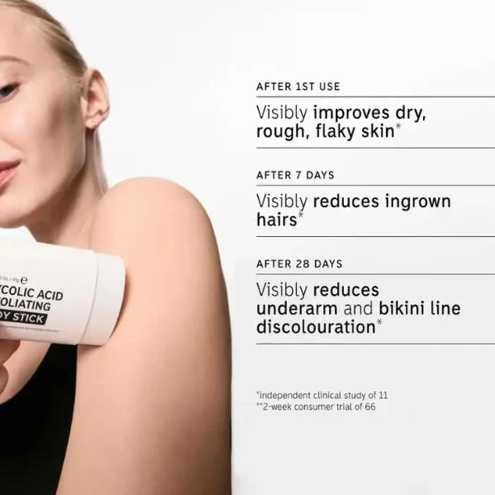 Exfoliating Body Stick Multiple Glycolic Acid Cleaning Long-lasting Moisturizing Nourishing Smoothing Skin Care