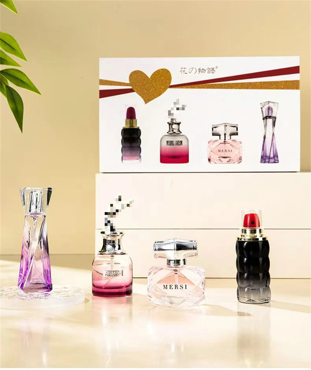 Classic Brand Perfume Women Eau de Parfums Dames 90ml Feminino Perfumes De Mujer Originales Gift Box 4Pcs Set Floral Scent Spray