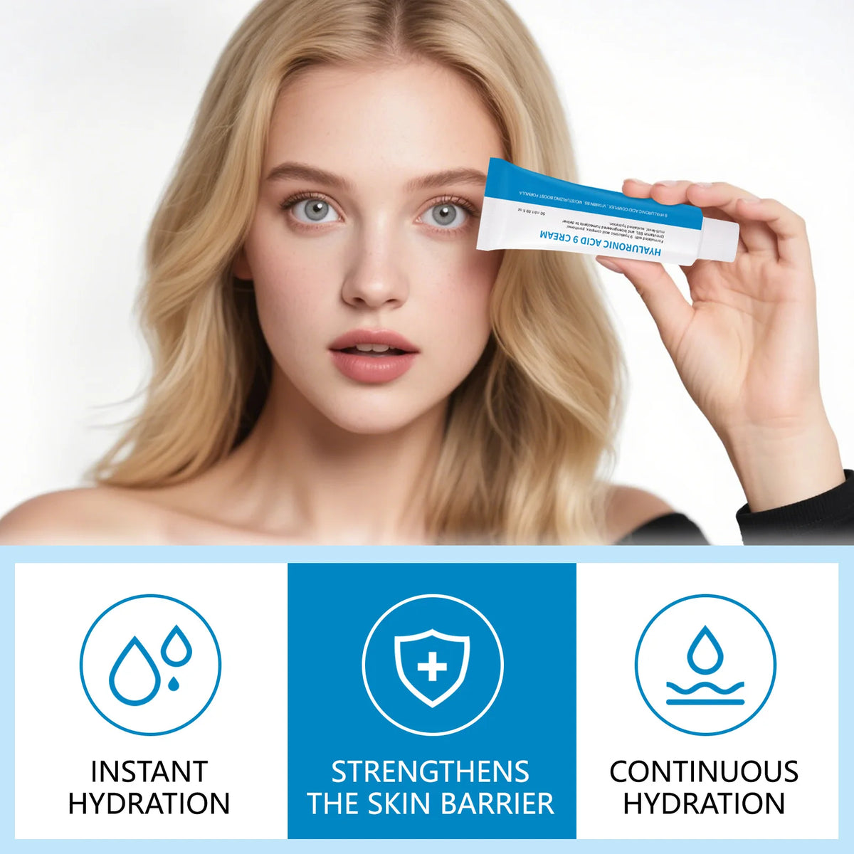 Hyaluronic Acid 9 Cream Complex Vitamin B5 Deep Hydration Anti-Aging Soothes Irritation Accelerates Healing Barrier Repair Care