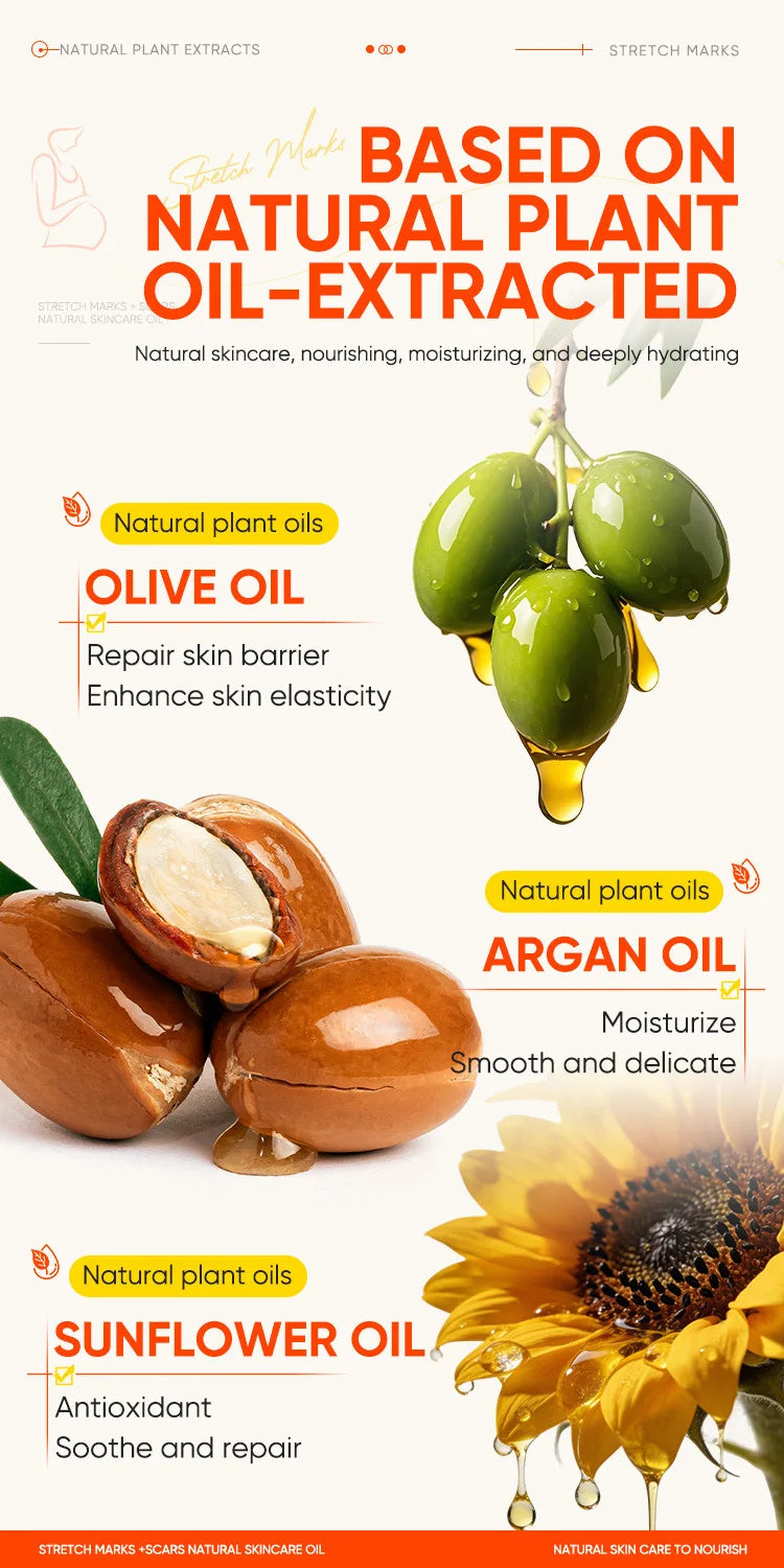 150ml Vitamin E Skin Care Oil Remove Pregnancy Stretch Marks Postpartum Care Elastic Skin Firming Collagen Body Care Oil
