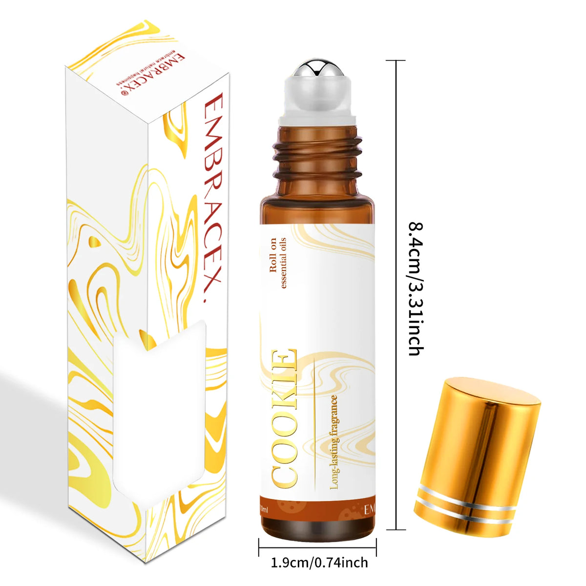 Cookie Scented Fragrance Oils Roll-On, 10ml-Long-Lasting Scent For Comfort- Sweet Baked Scent, Travel-Size Gifts