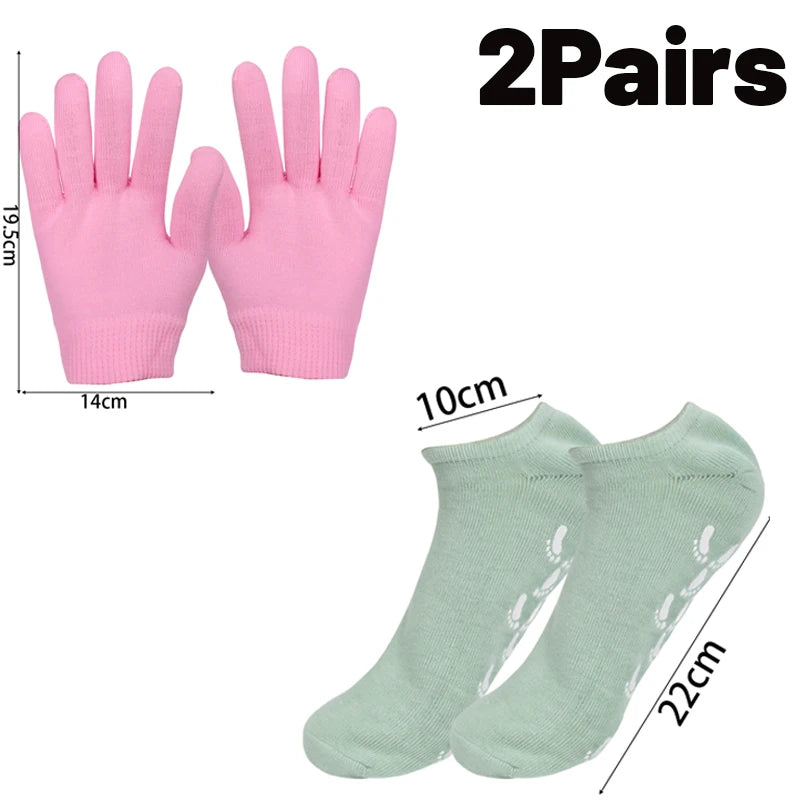 Reusable Silicone Moisturizing Mask Socks Exfoliating Anti Crack Protective Gloves Dry Dead Skin Remover Tools Hand Foot Care