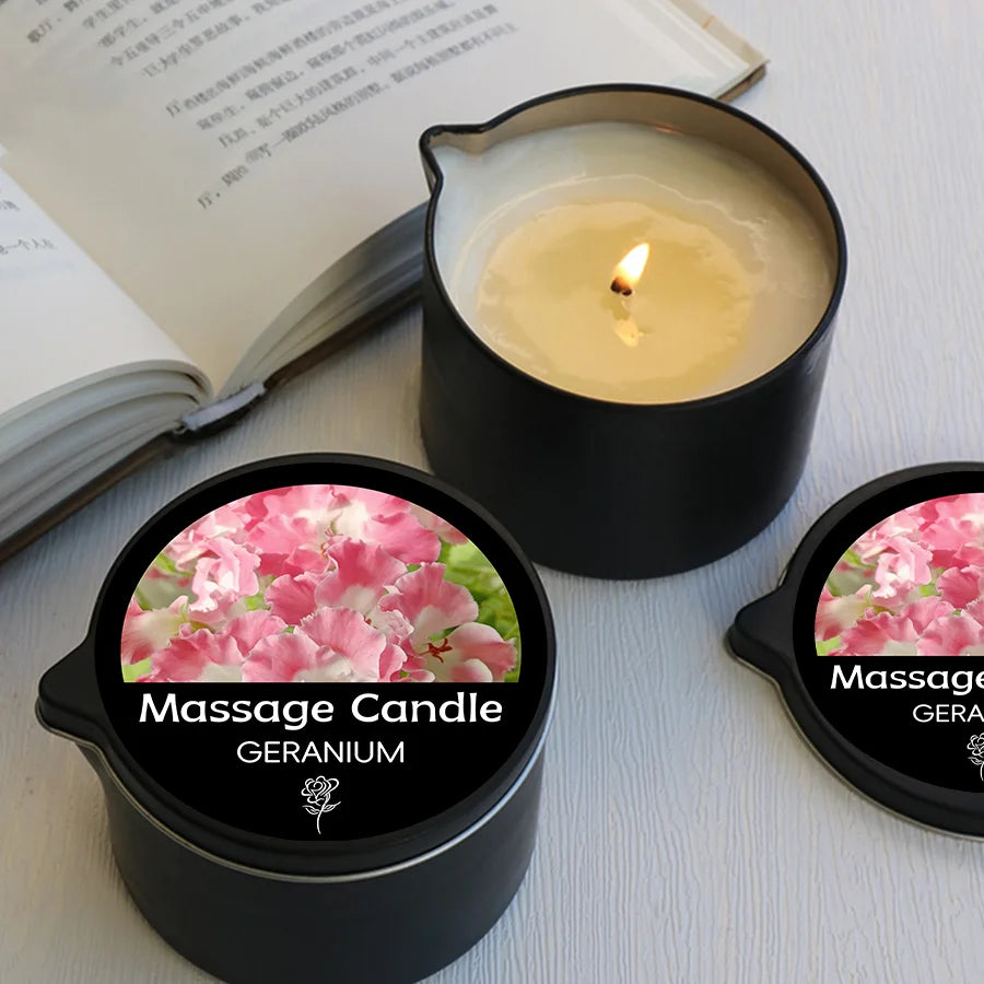 1PC Massage Oil Candles，Luxury Aromatherapy Candles，for Stress Relief and Skin Moisturizing，SM Product Scented Candle Body Oil