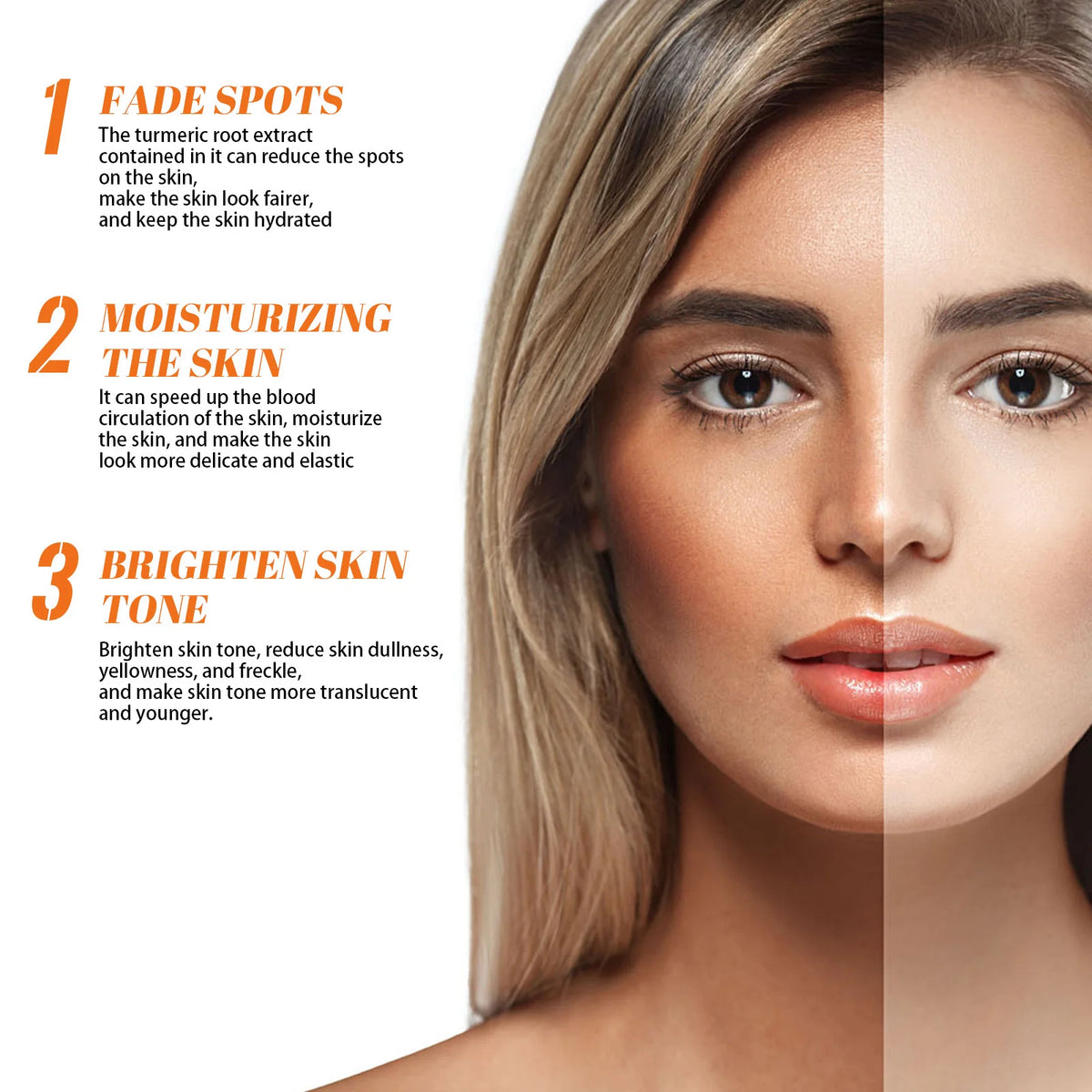 Papaya Brightening Freckle Face Cream Set Day Night Sun Spots Corrector Fade Pigment Brighten Skin Tone Day & Night Moisturizer