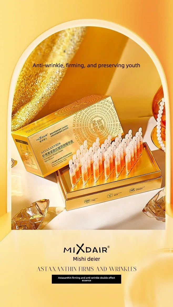 Anti Wrinkle Serum with Astaxanthin 30 Vials - Face Lifting & Firming Ampoules for All Skin Types - Skincare