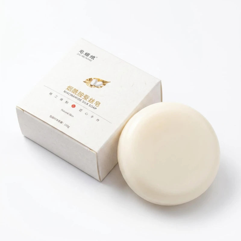 Niacinamide Silk Soap Handmade Cleansing Soap 100g Mild Non Irritating Plant Extracts Suitable For Bathing Cleansing Purposes