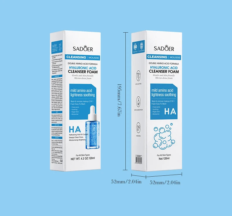 Facial Cleanser Face Wash Foam Face Massasge Facial Hydrating Moisturizing Skin Products Mossee Cleansing Care