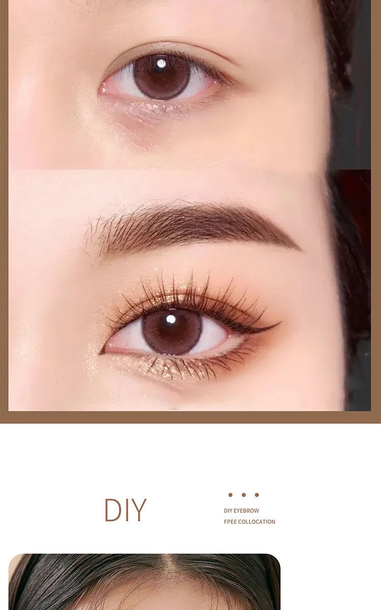 2Color Eyeshadow Powder Makeup Black Brown Coffee Waterproof Eyebrow Powder Eye Shadow Eye Brow Palette with Brush Eyebrow Cream
