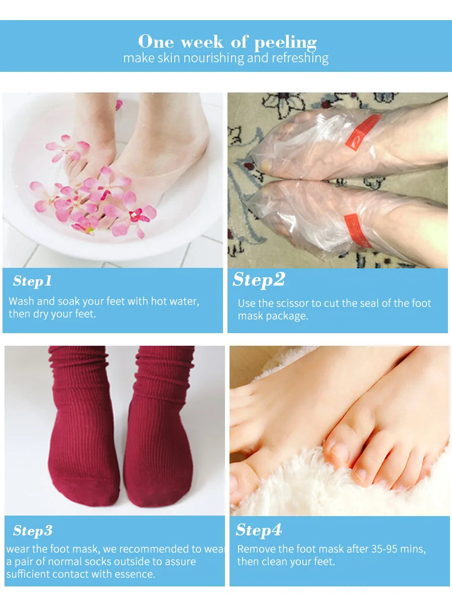 1 Pag = 1 Pair Honey Foot Mask For Remove Dead Skin Calluses Exfoliating Foot Mask Feet Cream Whitening Foot Spa Skin Care Tool