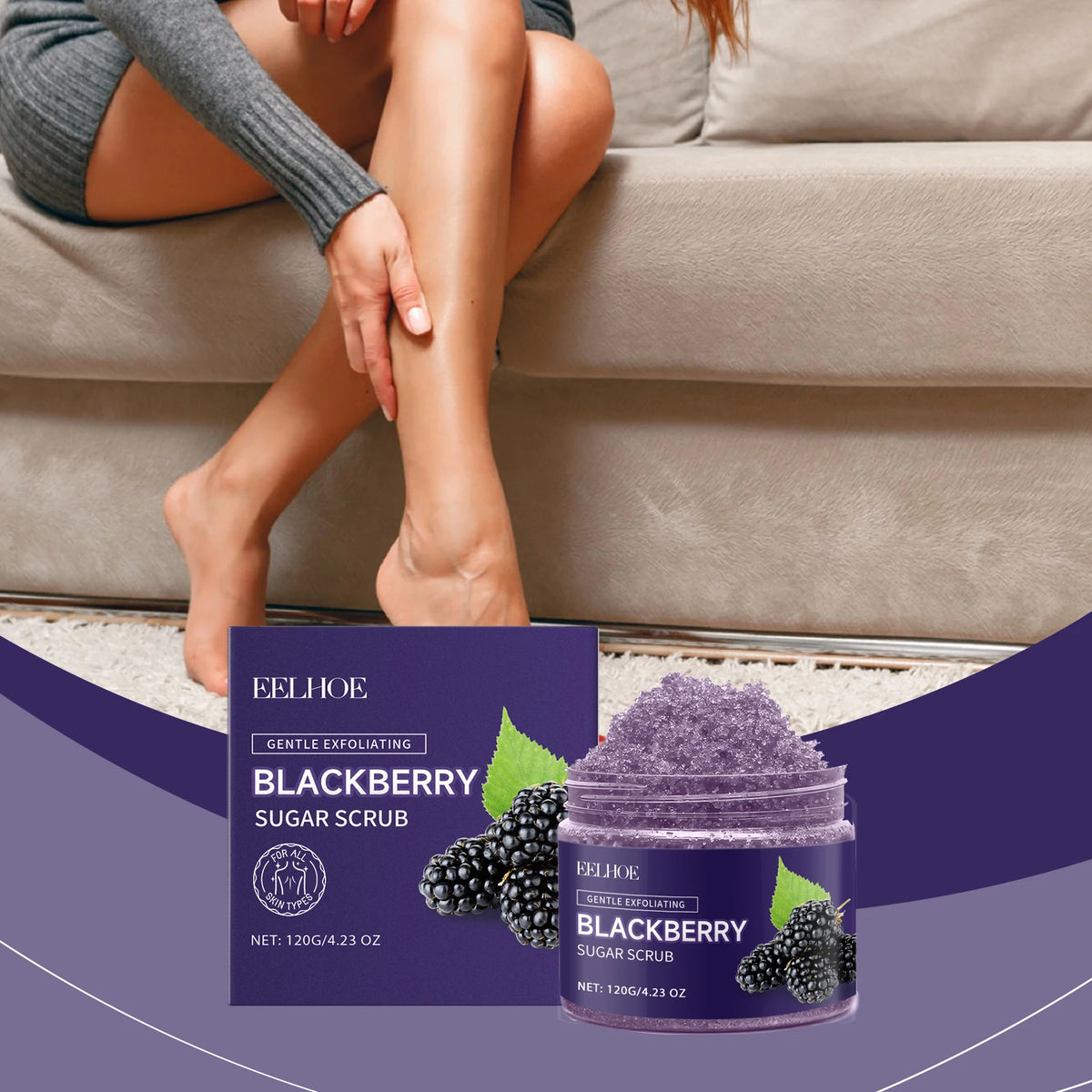 Blackberry Sugar Body Scrub Effectively Removes Dead Skin Restores Smooth Delicate Skin Deep Moisturizing Exfoliating Body Scrub