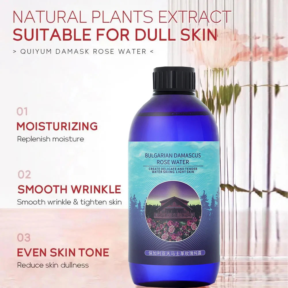 400ml Rose Water Damask Rose Hydrosol Brighten Skin Tone Rose Hydrosol Facial Toner Organic Rose Petals Essence Essential Oil