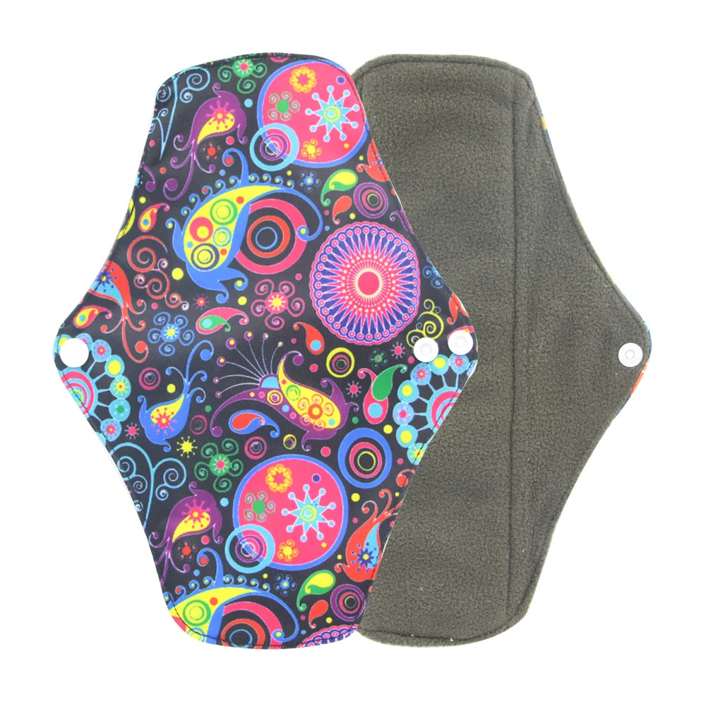 Reusable Organic Cotton Menstrual Pads Sanitary Napkins Washable Menstrual Sanitary Pad Women Cloth Menstrual Pad Period Pads