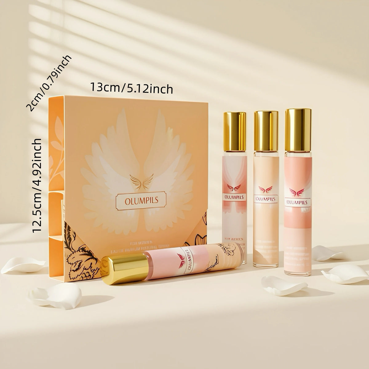 MYSTICAL Eternal Aura 4pcs Women's Perfume Set, Long Lasting EDP Fragrance Discovery Kit for Romantic Dates, Office & Self-Care, Creamy Vanilla, Elegant Rose & Gourmand Scents, 0.68oz X 4 Travel Sampler, Luxury Beauty Gift Se