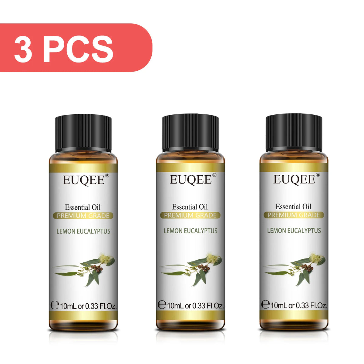 EUQEE 3PCS 10ml Pure Plant Essential Aromatherapy Oils Sandalwood Cedarwood Citronella Cinnamon Aroma for Humidifiers Diffusers