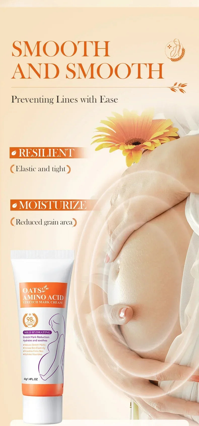 Powerful Stretch Marks Remover Pregnancy Cream Light Lines Removal Postpartum Obesity