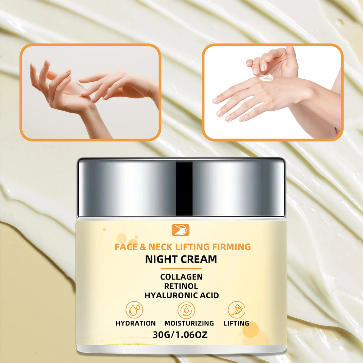 Face & Neck Lifting Firming Night Cream: Firms Face & Neck, Hydrates & Smooths Light Skin. Non-Greasy, Skincare Lovers' Choice