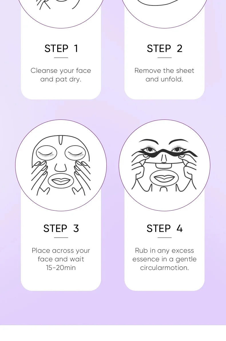 Collagen Anti Wrinkle Facial Mask Anti Aging Fade Fine Lines Firm Skin Moisturizing Brightening Smooth SkinCare Korean Cosmetics