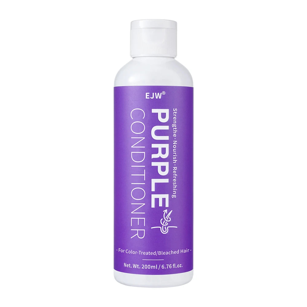 EJW Purple Shampoo & Conditioner Set, Purple Color Depositing Shampoo for Blondes,Bleached & Grey Hair,Enhances Shine & Brightn
