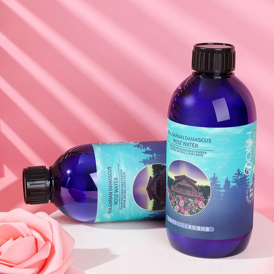 400ml Rose Water Damask Rose Hydrosol Brighten Skin Tone Rose Hydrosol Facial Toner Organic Rose Petals Essence Essential Oil