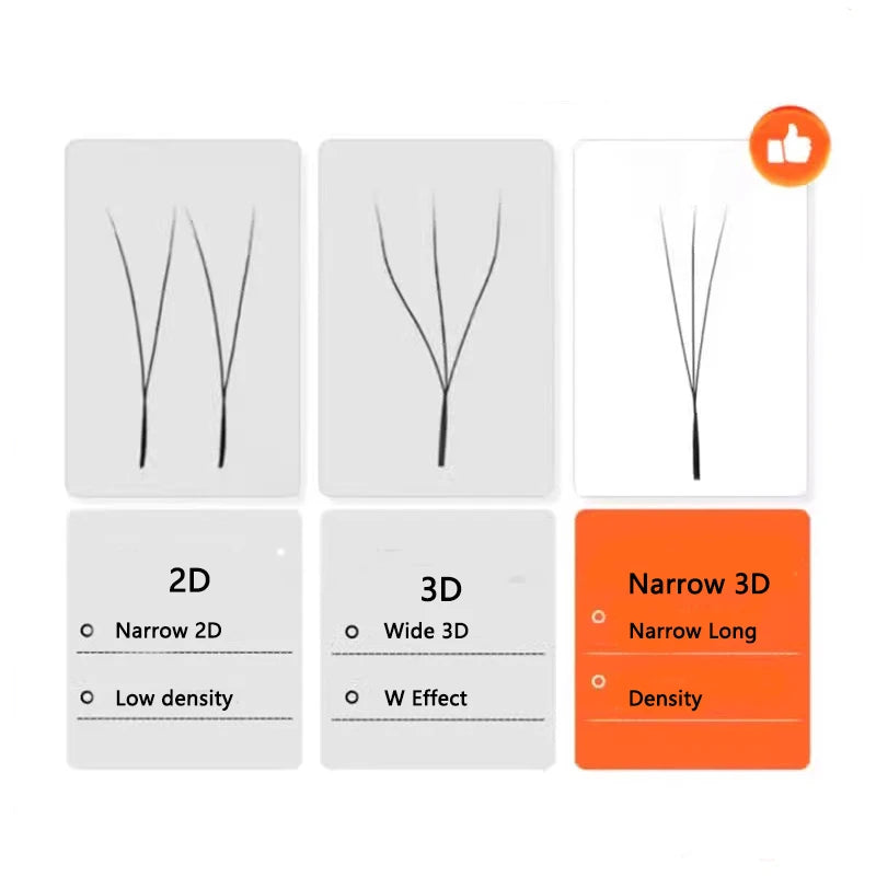 MARIA 3D Narrow W Shape Eyelashes Hand Premium lashes Soft Light Natural Lashes Extension Supplies Makeup Mesh Net Cross Lash