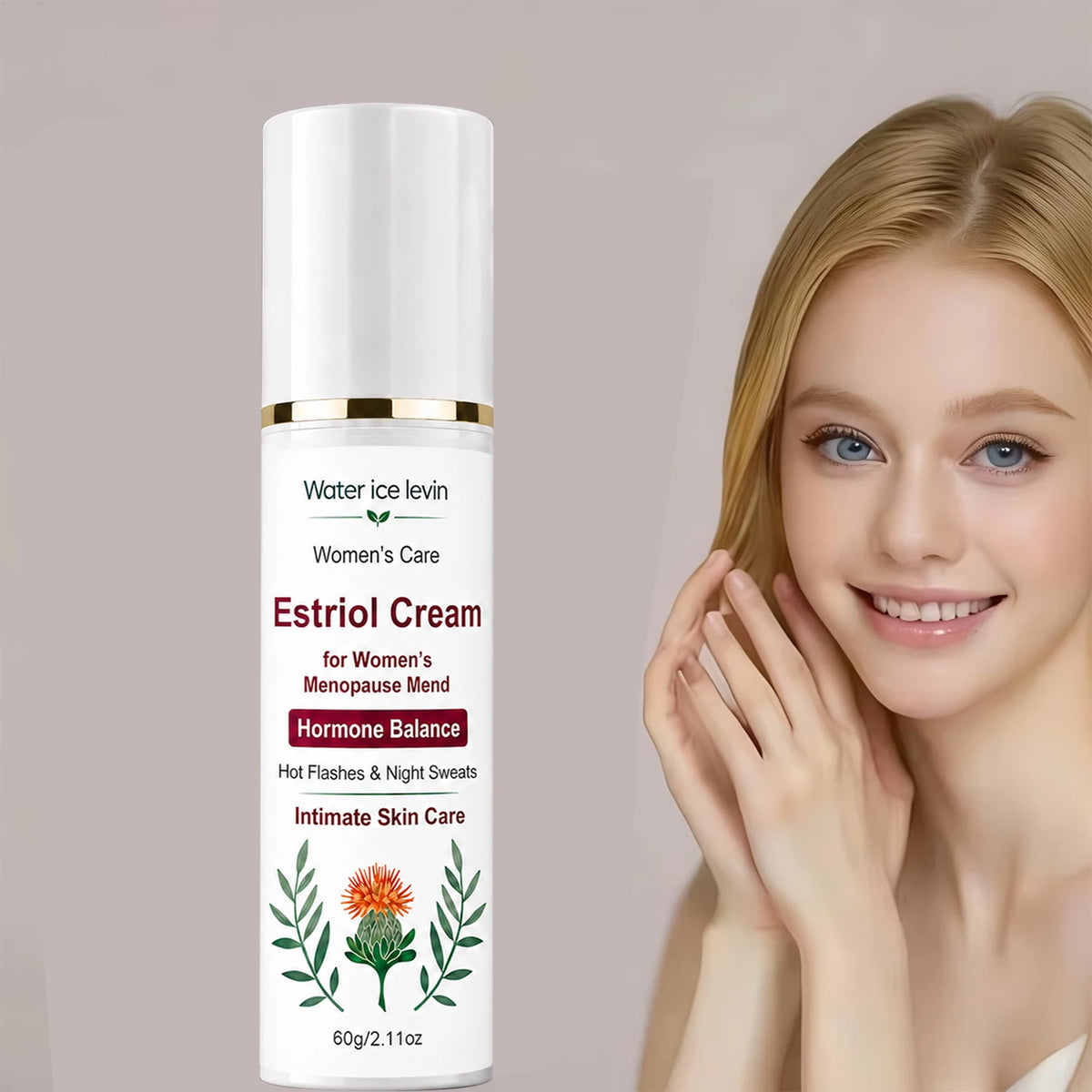 Water ice levin Moisturizing Estriol Cream 60g For Women Intimate Skin Care Hydrating Firming Body Skin Cream