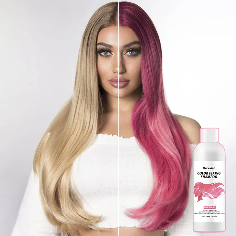 Semi-permanent hair coloring shampoo,invisible shampoo, protects and fixes color,enhances color shine,rich foam, protects scalp