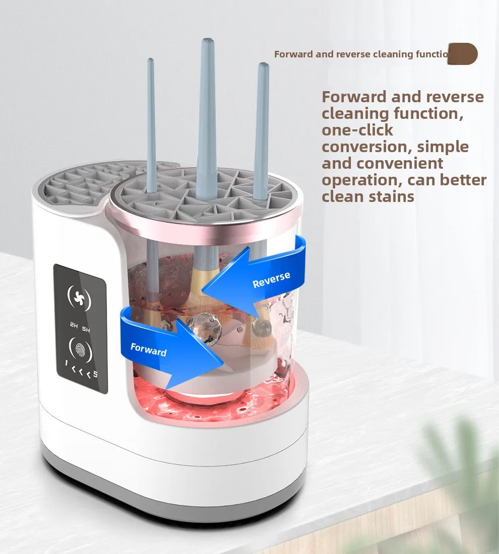 Automatic Rotating Makeup Brush Cleaner Machine Fast Drying Electric  Rubber Collar Cosmetic Clean Tools