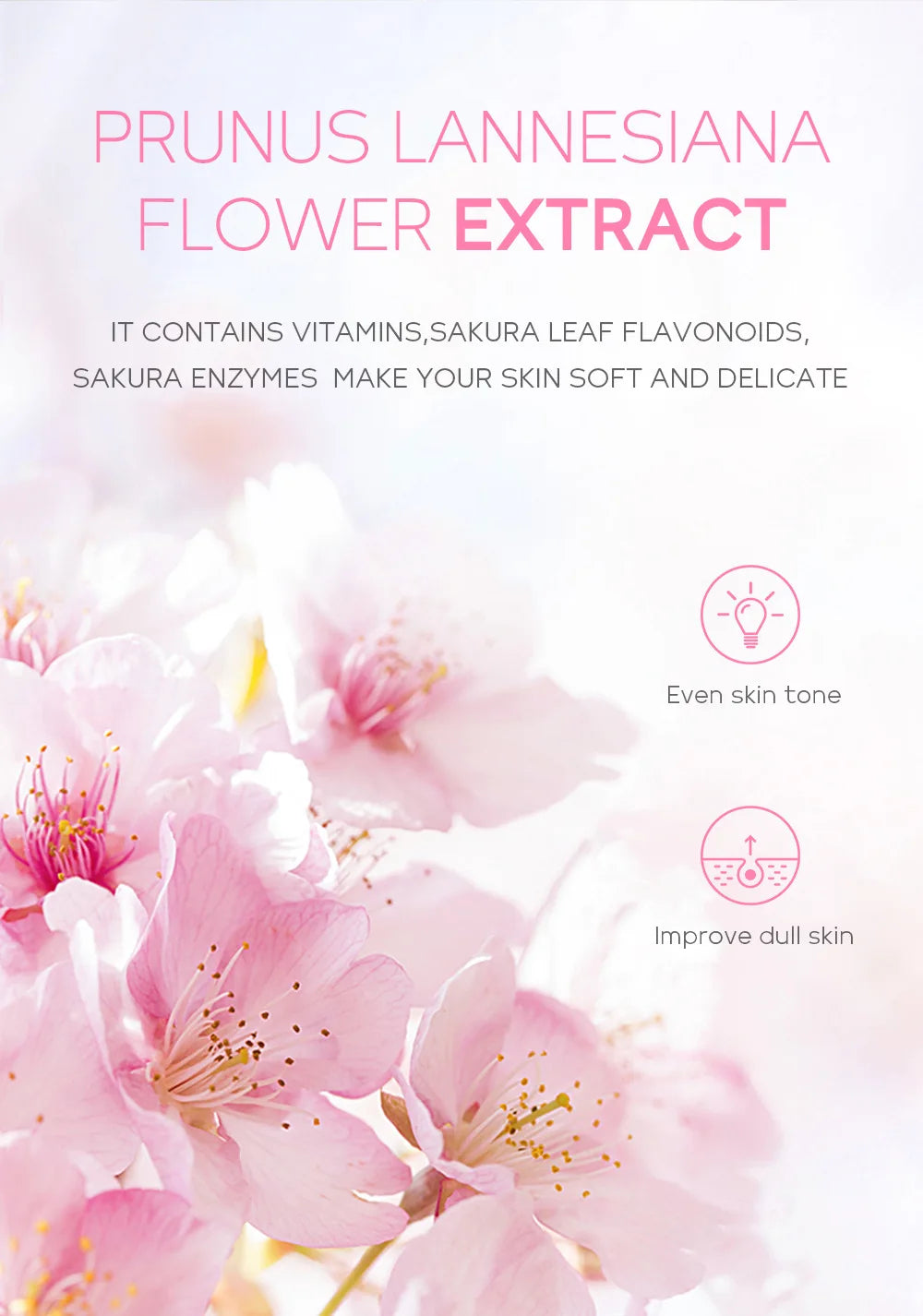 Sakura Gentle Facial Foaming Cleanser Shrink Pores Deep Clean Oil Control Reduce Blackhead Moisturizing Facial Skin Care