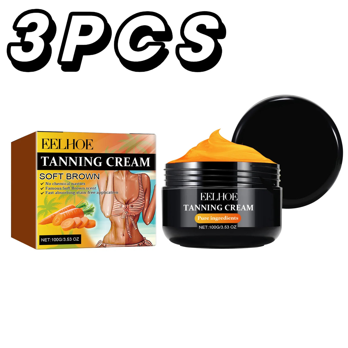 Instant Self-Tanning Lotion Black Brown Self Tanner for Face Body Lasting Glow Body Bronzer Even Skin Tone Bronzing Lotion