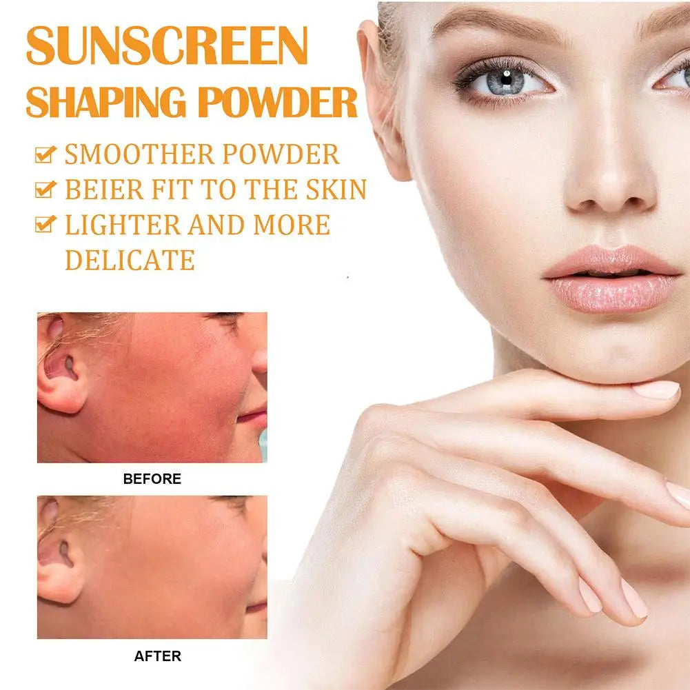 Sunscreen Loose Powder SPF50 Invisible Pore Oil Control Waterproof Long Lasting Solar Blocker Concealer Sunscreen Shaping Powde'