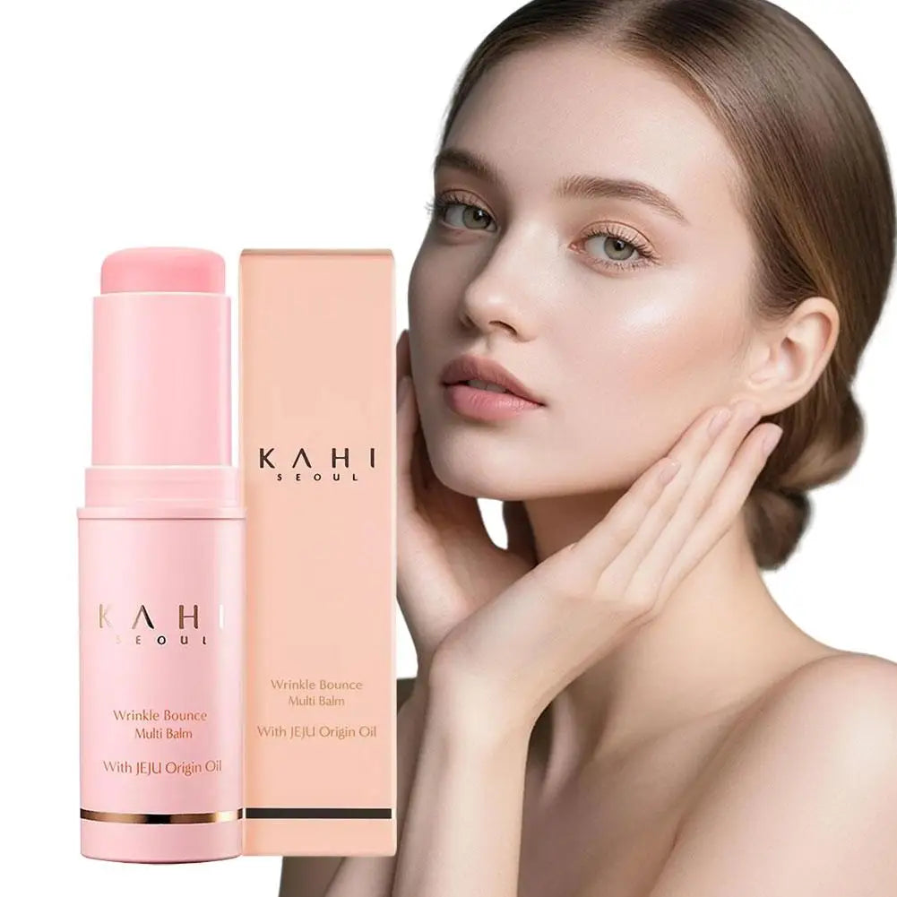 9g Original KAHI Wrinkle Bounce Multi Balm Stick Moisturizing Essence Stick Korean PDRN Collagen JEJU Organic Oil Balm Face Care