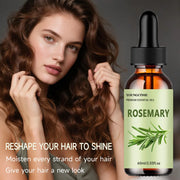 YOUNGCOME Natural Rosemary Essential Oil, Repairs Damaged Hair Improves Quality Moisturizes Hair Care Oil Suitable for Hair, Bod