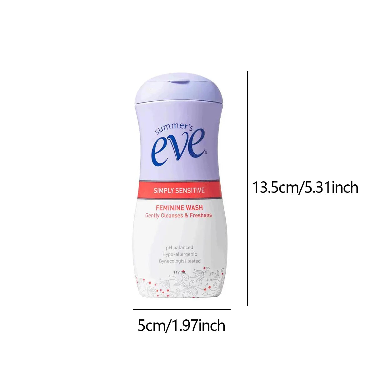 Summers Eve Feminine Wash 119ml,Sensitive Skin Friendly,External Use Only,Soothing,No Harsh Chemicals,Feminine Wash for Women