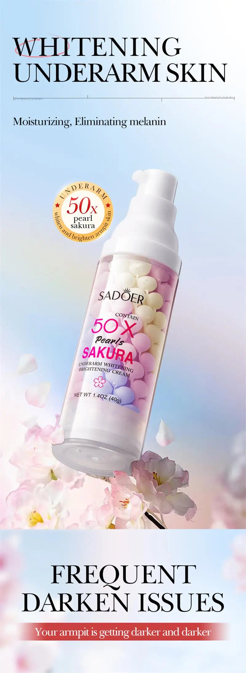 Whitening Cream Private Parts Underarm Bleaching Serum Whiten Butt Knee Brighten Inner Thigh Intimate Parts Dark Remove Melanin