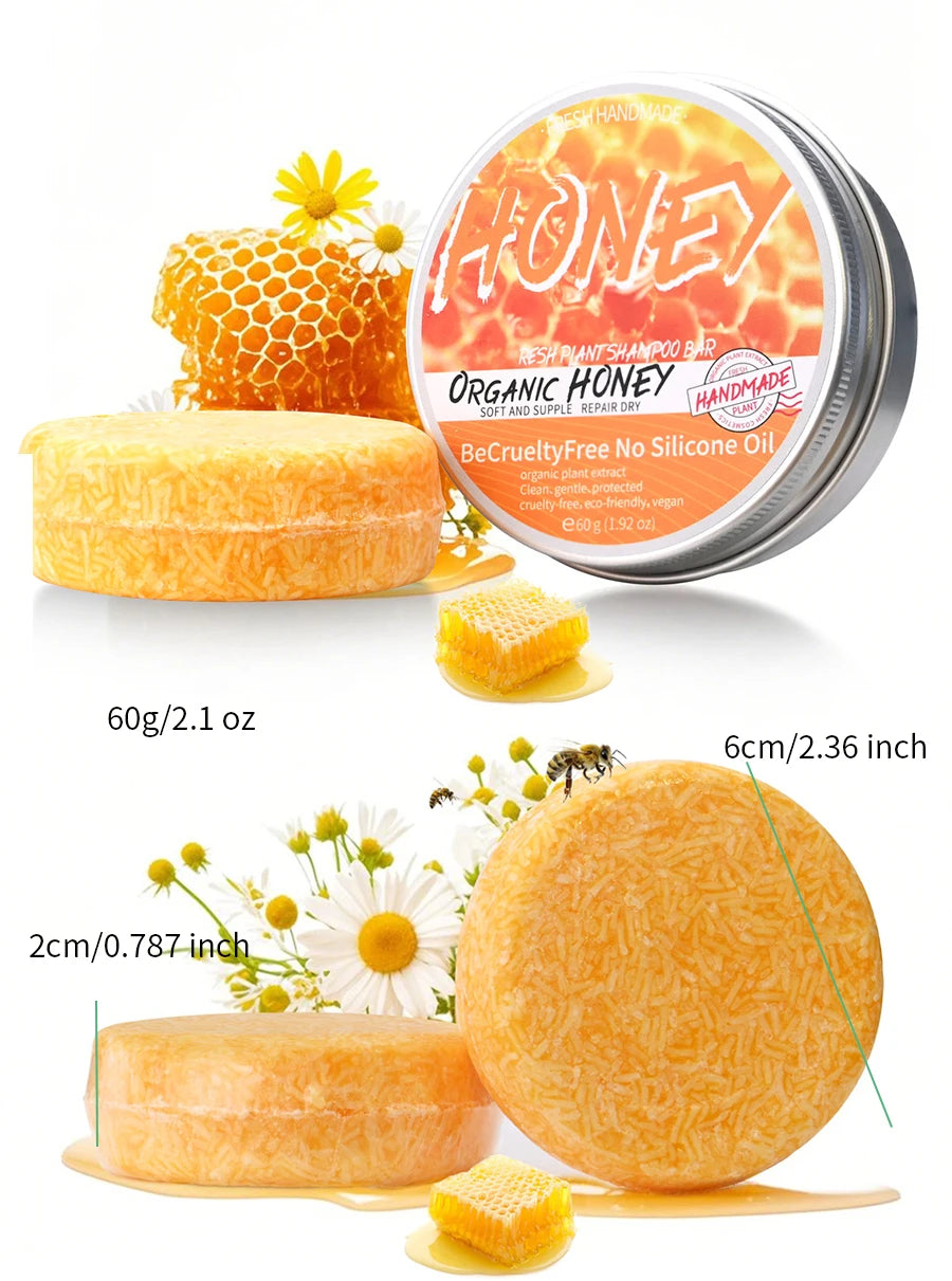 Natural Honey Shampoo Plant Essence Extract Refreshing Shampoo Soft Hair Dandruff and Oil Removal